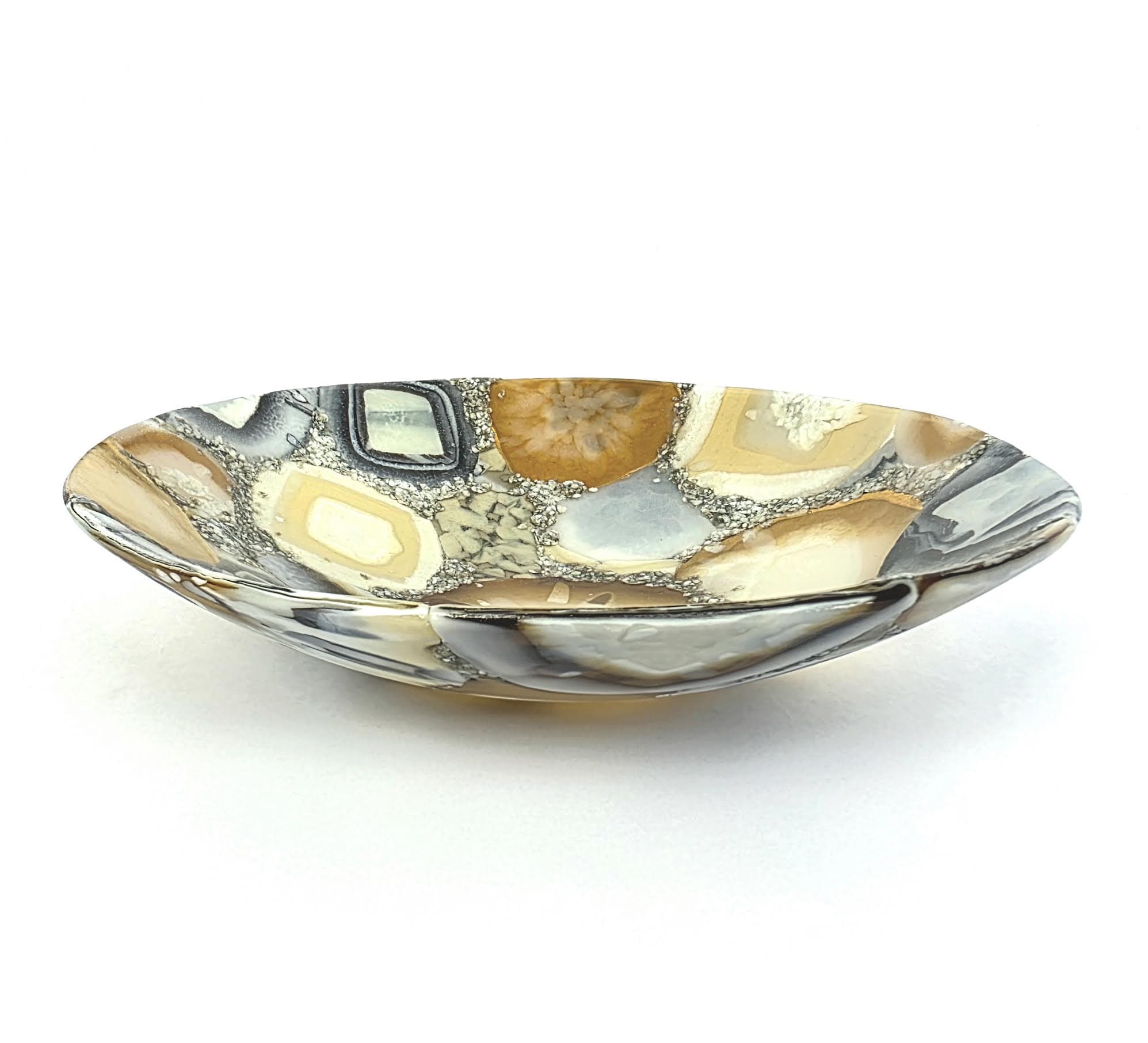 GLASSROOM Glass Class Agate Stone Inspired 11" Bowl - Guided Workshop (2-day)