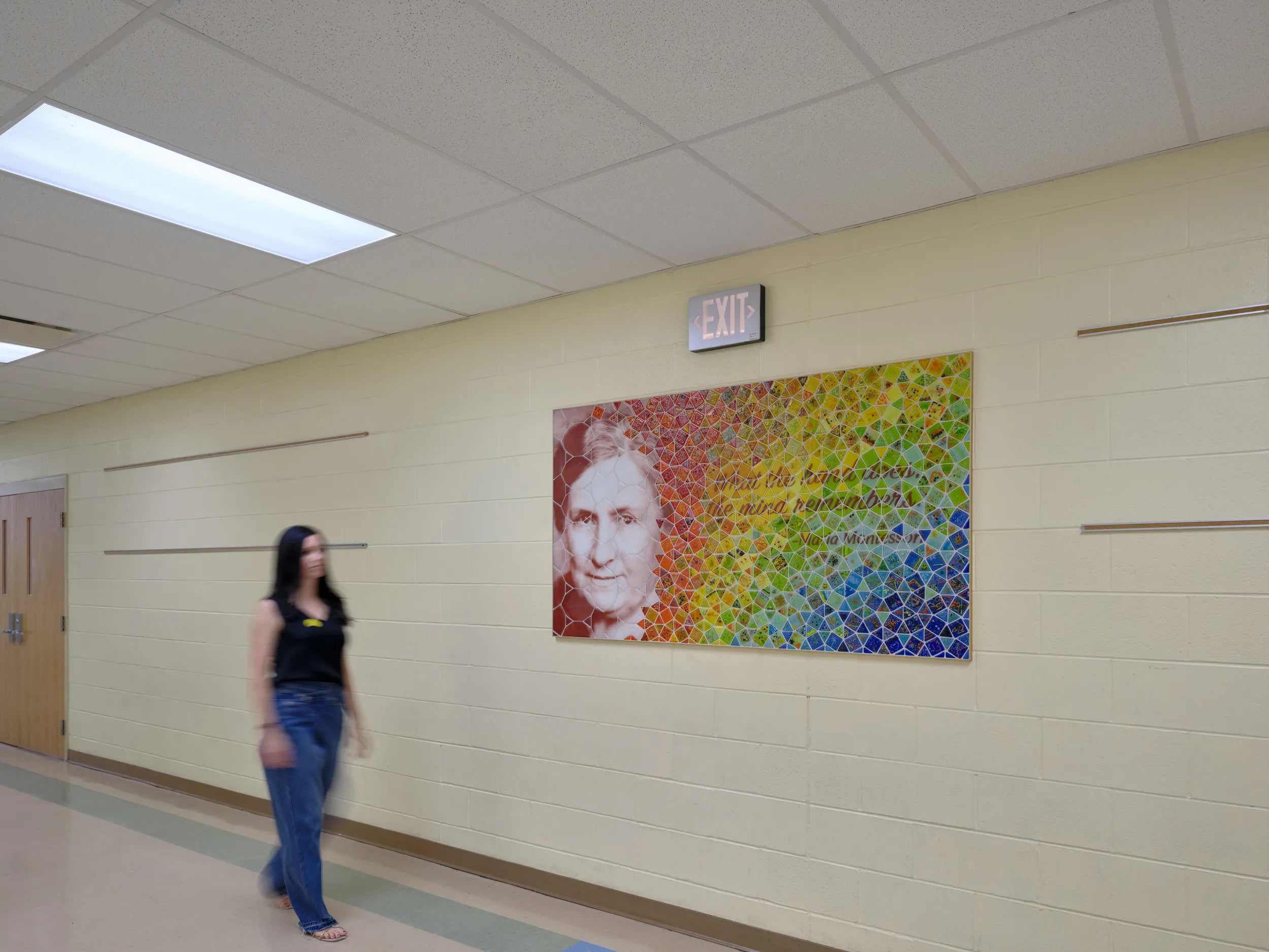 A school-wide glass mural