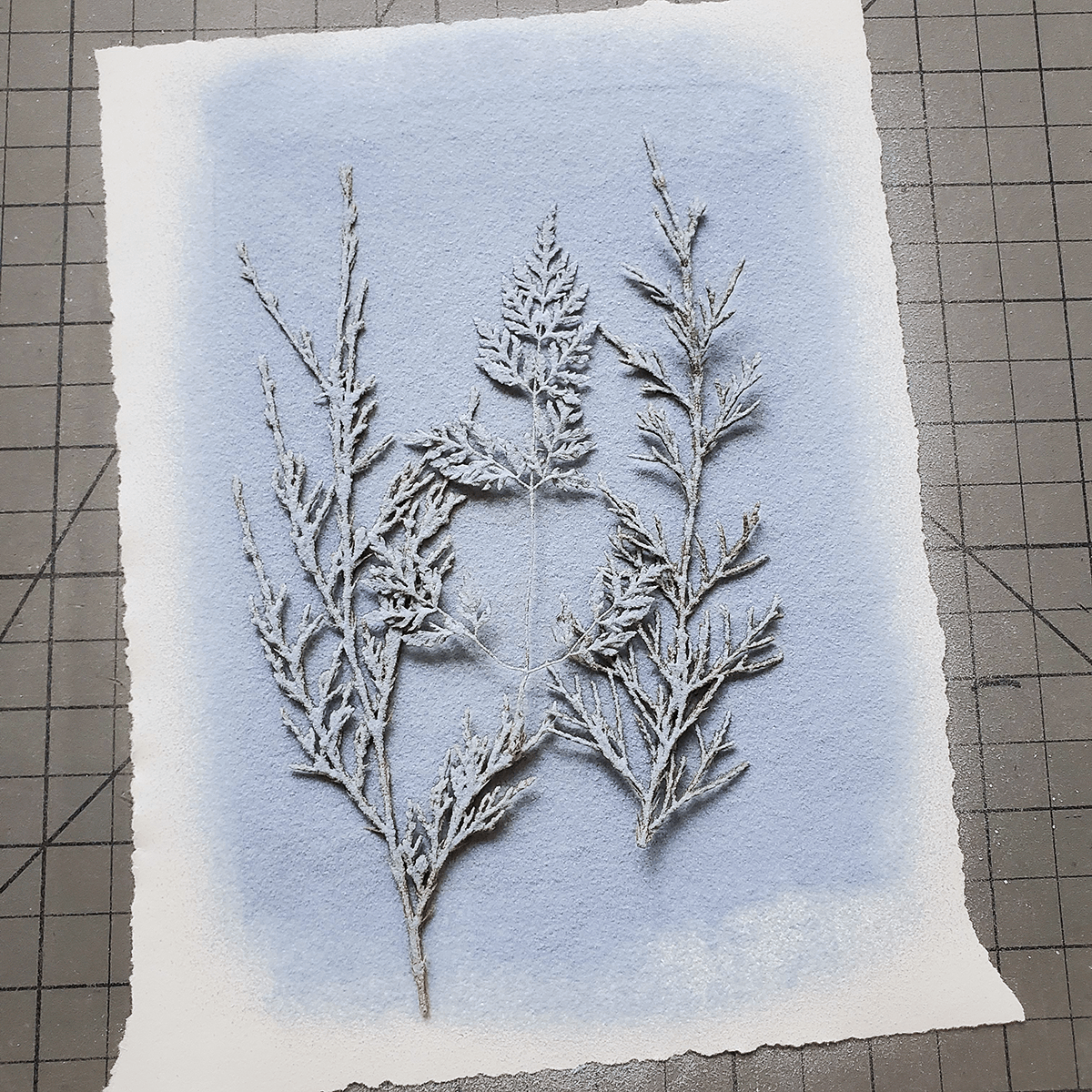 GLASSROOM Glass Class Cyanotype Inspired: Floral Blocks - Guided Workshop