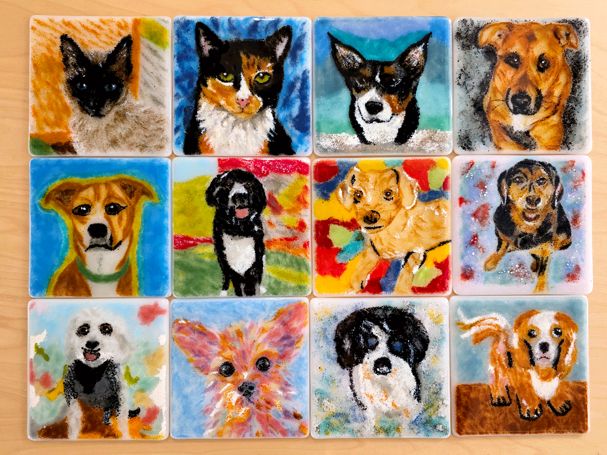 GLASSROOM Glass Class Frit Painting: Pet Portrait - Guided Workshop (2-day)