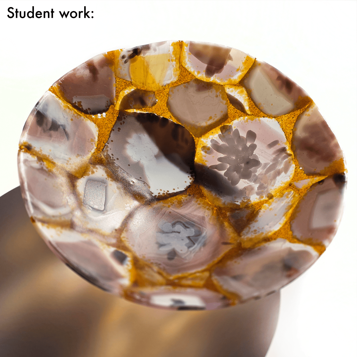 GLASSROOM Glass Class Agate Stone Inspired 11" Bowl - Guided Workshop (2-day)