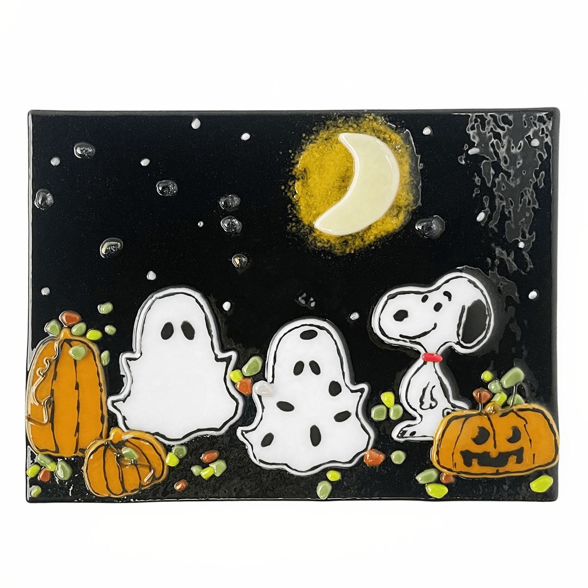 GLASSROOM Glass Class Snoopy Inspired "The Great Pumpkin" Panel - Glassroom Project